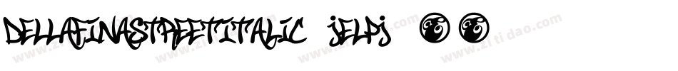 DellafinaStreetItalic-jELpj字体转换