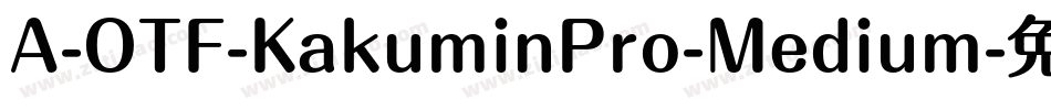 A-OTF-KakuminPro-Medium字体转换