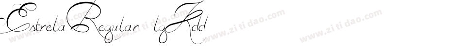 EstrelaRegular-lgKdd字体转换