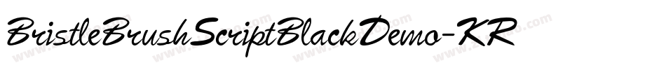 BristleBrushScriptBlackDemo-KRRX字体转换
