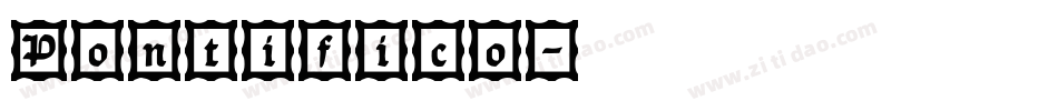 Pontifico字体转换