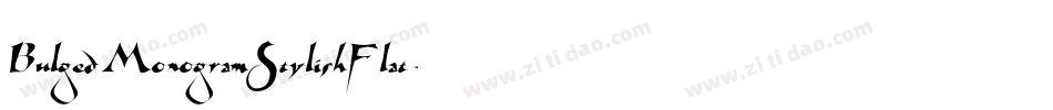 BulgedMonogramStylishFlat字体转换