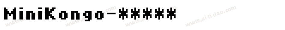 MiniKongo字体转换