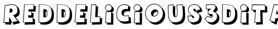 RedDelicious3DItalic-7xL4字体转换