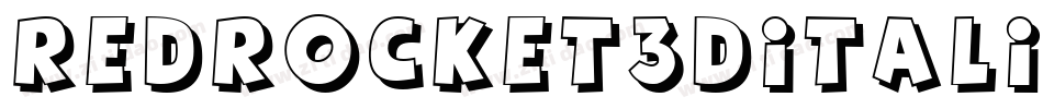 RedRocket3DItalic-zZp4字体转换