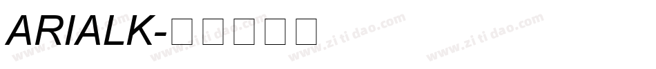 ARIALK字体转换