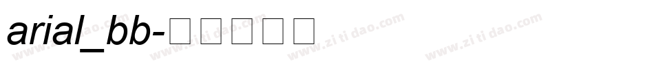 arial_bb字体转换