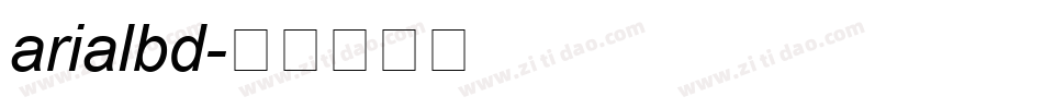 arialbd字体转换