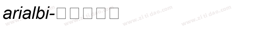 arialbi字体转换