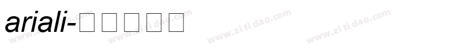 ariali字体转换