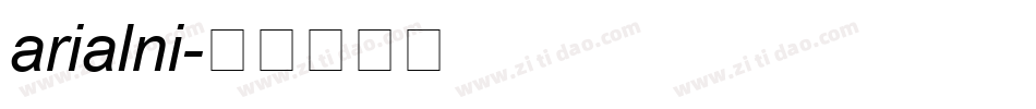 arialni字体转换