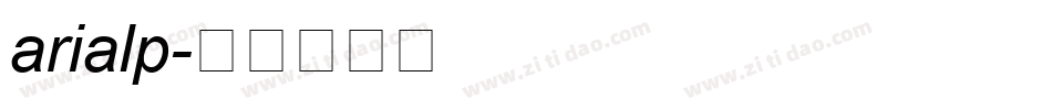 arialp字体转换