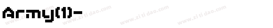 Army(1)字体转换