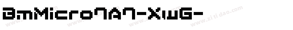 BmMicro7A7-XwG字体转换