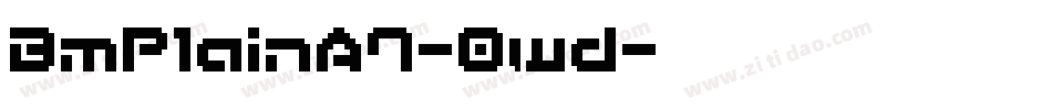 BmPlainA7-0wd字体转换