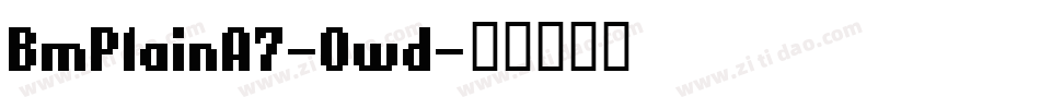 BmPlainA7-0wd字体转换