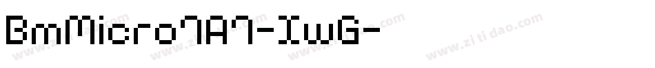 BmMicro7A7-XwG字体转换
