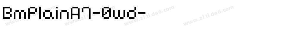 BmPlainA7-0wd字体转换