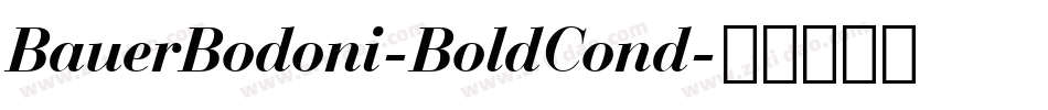 BauerBodoni-BoldCond字体转换