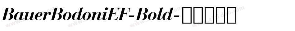 BauerBodoniEF-Bold字体转换