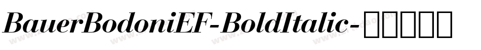 BauerBodoniEF-BoldItalic字体转换