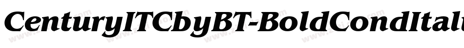 CenturyITCbyBT-BoldCondItalic字体转换