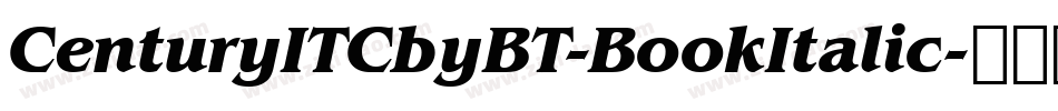 CenturyITCbyBT-BookItalic字体转换