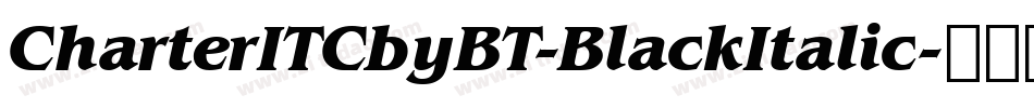 CharterITCbyBT-BlackItalic字体转换