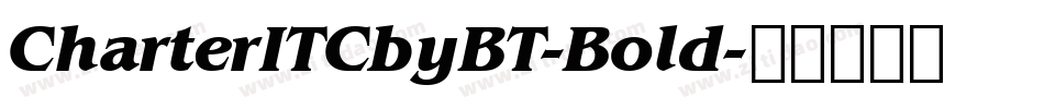 CharterITCbyBT-Bold字体转换