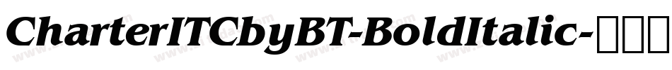 CharterITCbyBT-BoldItalic字体转换