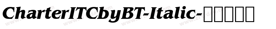 CharterITCbyBT-Italic字体转换