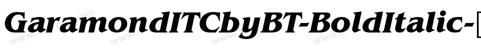 GaramondITCbyBT-BoldItalic字体转换