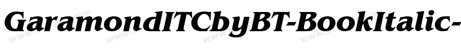 GaramondITCbyBT-BookItalic字体转换