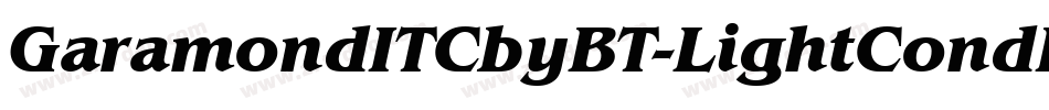 GaramondITCbyBT-LightCondItalic字体转换