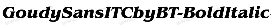 GoudySansITCbyBT-BoldItalic字体转换