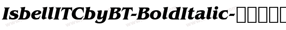 IsbellITCbyBT-BoldItalic字体转换