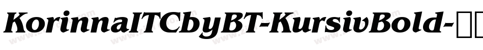 KorinnaITCbyBT-KursivBold字体转换