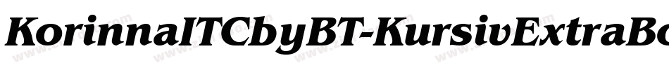 KorinnaITCbyBT-KursivExtraBold字体转换
