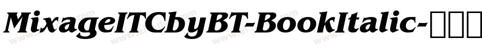 MixageITCbyBT-BookItalic字体转换