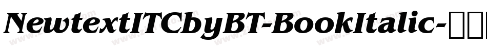 NewtextITCbyBT-BookItalic字体转换