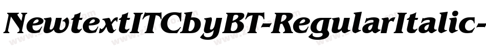 NewtextITCbyBT-RegularItalic字体转换