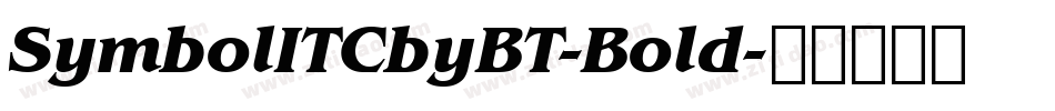 SymbolITCbyBT-Bold字体转换