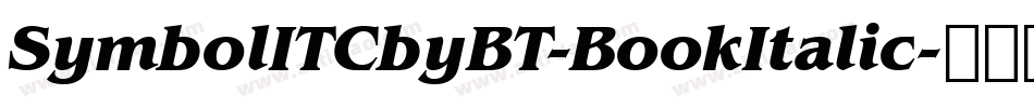 SymbolITCbyBT-BookItalic字体转换