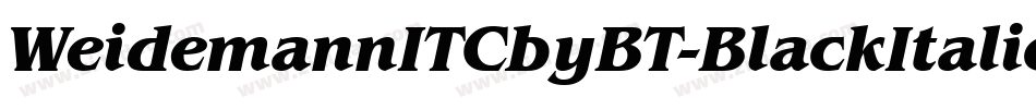 WeidemannITCbyBT-BlackItalic字体转换