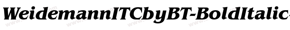 WeidemannITCbyBT-BoldItalic字体转换