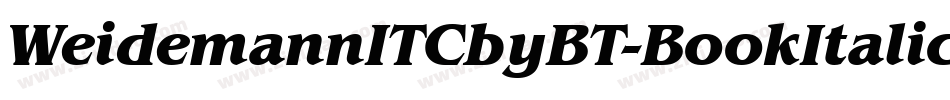 WeidemannITCbyBT-BookItalic字体转换