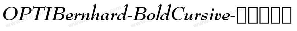 OPTIBernhard-BoldCursive字体转换