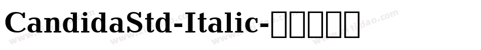 CandidaStd-Italic字体转换