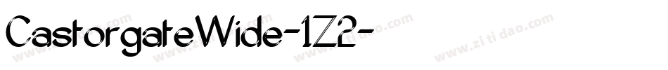 CastorgateWide-1Z2字体转换