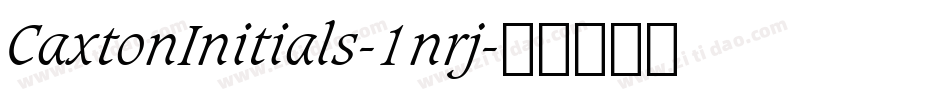 CaxtonInitials-1nrj字体转换